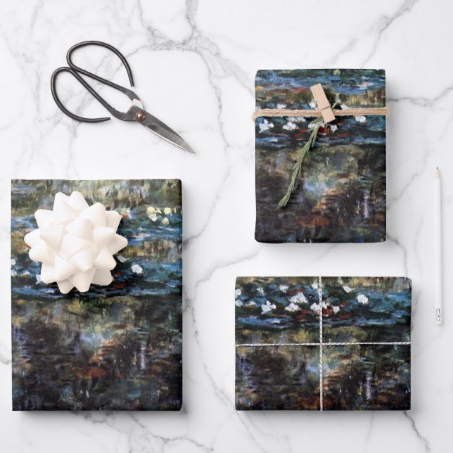 Water Garden at Giverny, France by Claude Monet Wrapping Paper Sheets (Front)