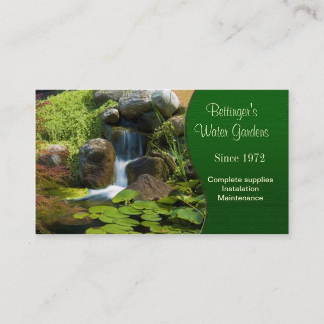 Water Garden Business Card (Front)