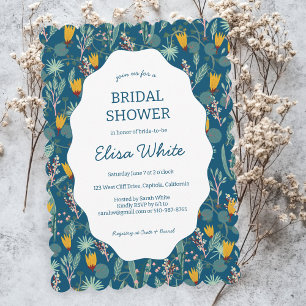 Water Garden Floral Bridal Shower Cute CUSTOM Invitation