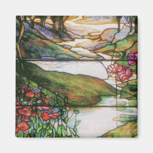 Water Garden Stained Glass Magnet