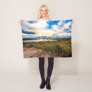 Water   Glen Lake Sleeping Bear Dunes Michigan Fleece Blanket