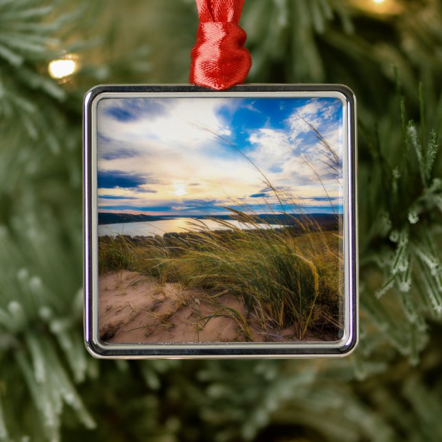 Water | Glen Lake Sleeping Bear Dunes Michigan Metal Ornament (Tree)