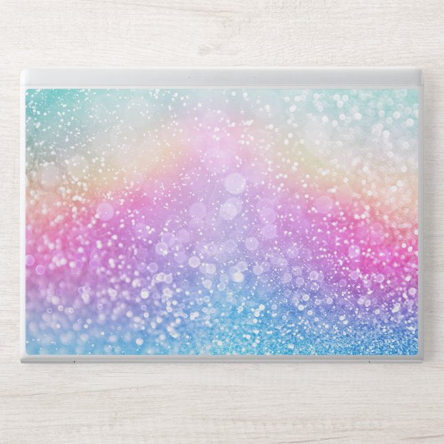 Water glitter color HP laptop skin (Front)