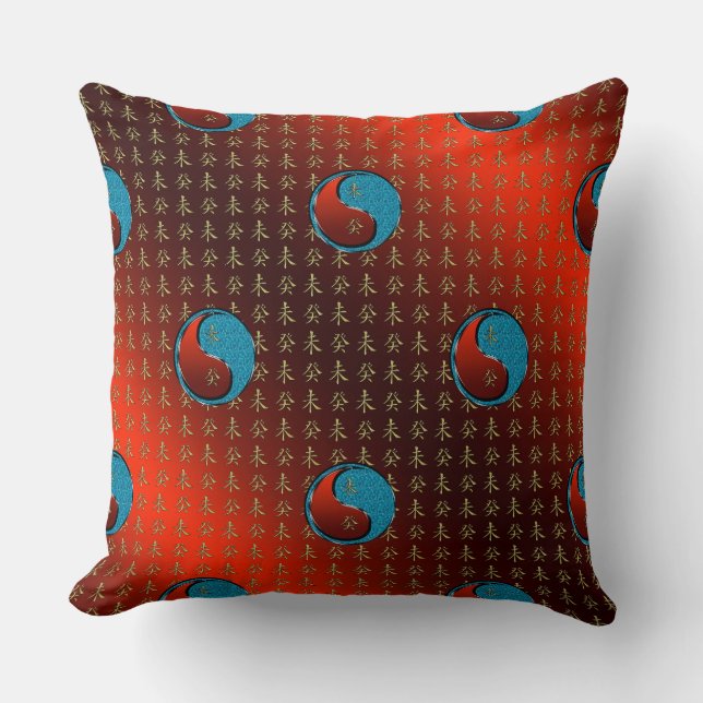 Water Goat Throw Pillow (Front)