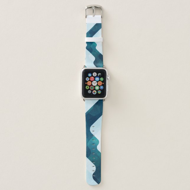 Water Grunge Effect Seamless Pattern Apple Watch Band (Front)