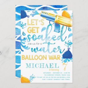 Water Balloon Invitations Zazzle