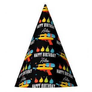 Water Gun & Balloons Summer Birthday Party Party Hat