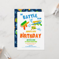 Water Gun Battle Pool Party Kids Summer Birthday