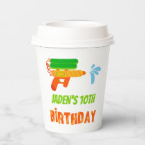 Water Gun Battle Pool Party Kids Summer Birthday Paper Cups