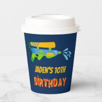 Water Gun Battle Pool Party Kids Summer Birthday  Paper Cups