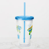 Water Gun Battle Pool Party Summer Personalized Acrylic Tumbler (Right)