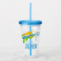 Water Gun Battle Pool Party Summer Personalized Acrylic Tumbler