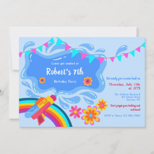 Water Gun Invitations
