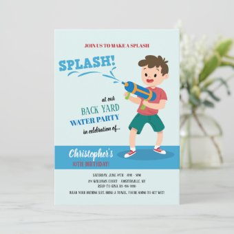 Water-gun Party Invitation | Zazzle