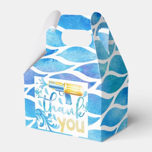 Water Gun Summer Birthday Thank you Favor Boxes