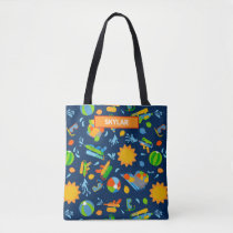 Water guns water balloons summer kids pattern tote bag