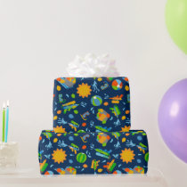 Water guns water balloons summer kids pattern wrapping paper