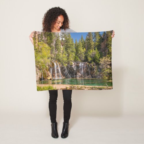 Water  Hanging Lake Glenwood Springs Colorado Fleece Blanket