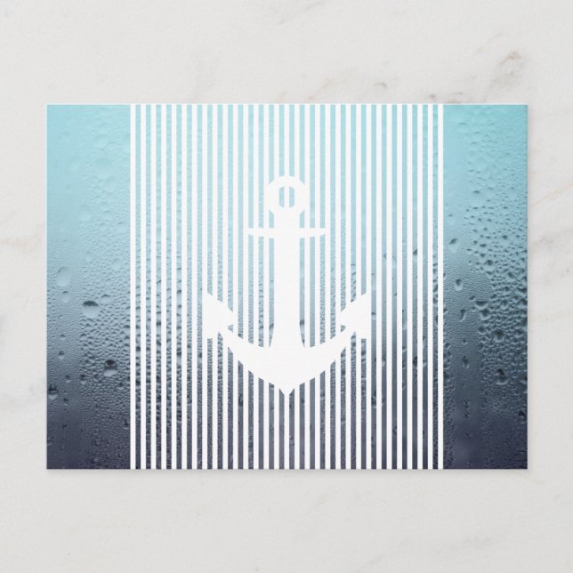 water haze nautical anchor  postcard (Front)
