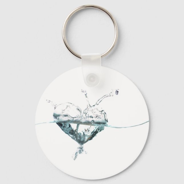 water heart keychain (Front)