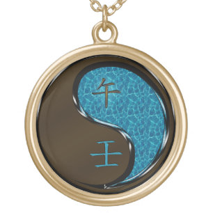 Water Horse Gold Plated Necklace