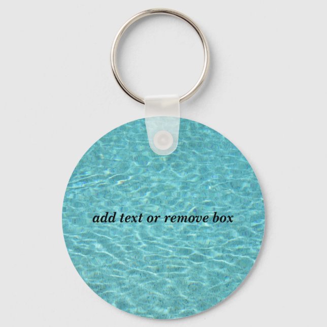 water in a swimming pool keychain (Front)