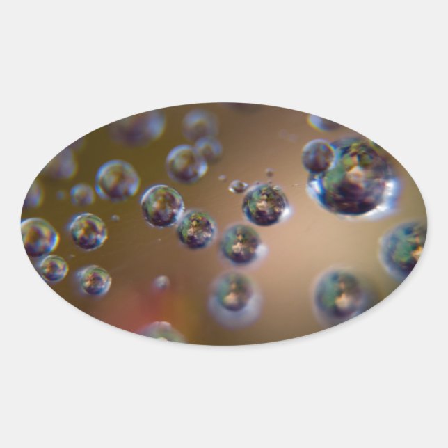 Water in Motion Oval Sticker (Front)