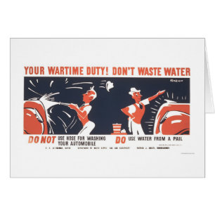 Water Is Important WWII 1942 WPA Cards