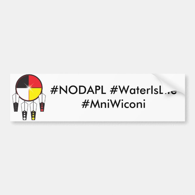 Water Is Life bumper sticker. Sticker (Front)