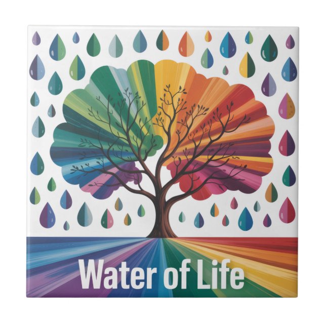 Water Is Life Ceramic Tile (Front)