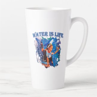 Water is Life - Fancy Shawl Dancer Latte Mug