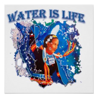 Water is Life - Fancy Shawl Dancer Poster