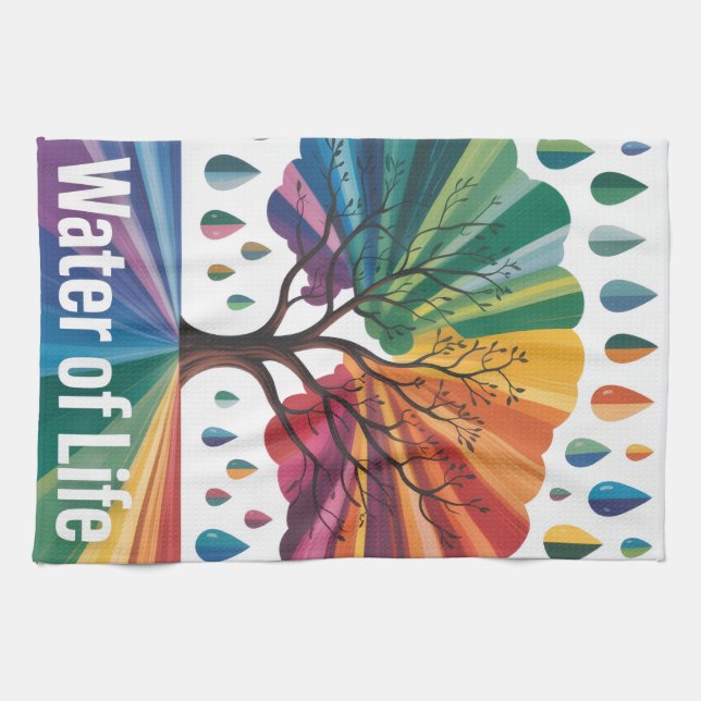 Water Is Life Kitchen Towel (Horizontal)