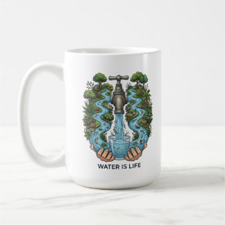Water Is Life | Nature Ecosystem Conservation Art Coffee Mug