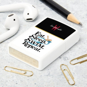 Water Is My Happy Place eat sleep swim repeat Zippo Lighter