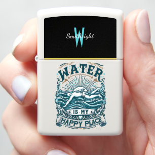 Water Is My Happy Place Zippo Lighter
