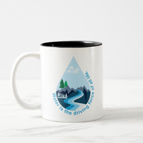 Water is the driving force of all life Two_Tone coffee mug