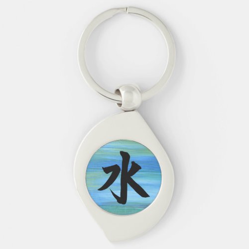 Water Japanese Kanji Symbol Keychain