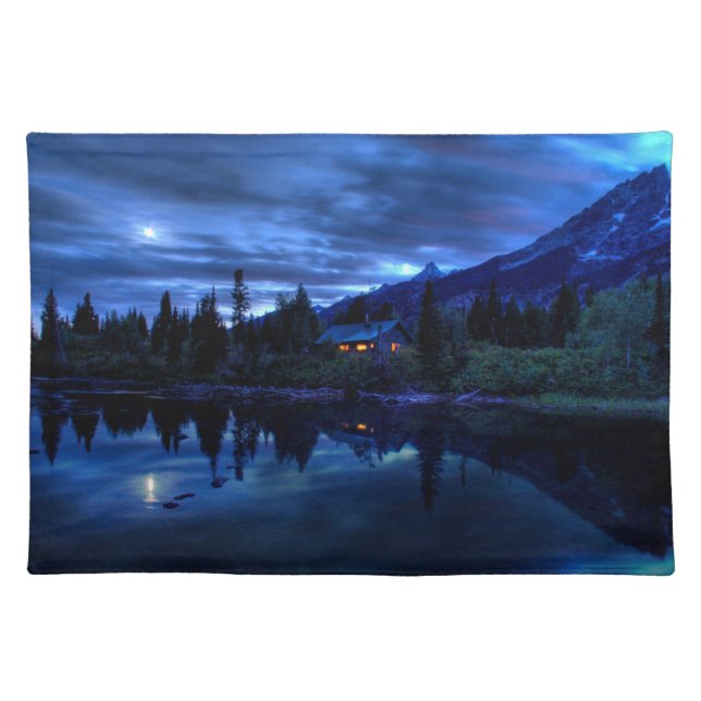 Water | Jenny Lake Grand Teton National Park Cloth Placemat (Front)