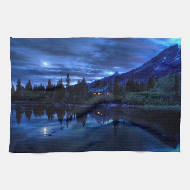 Water | Jenny Lake Grand Teton National Park Kitchen Towel (Horizontal)