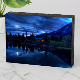 Water   Jenny Lake Grand Teton National Park Wooden Box Sign