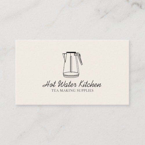 Water Kitchen Tea Bowler Business Card