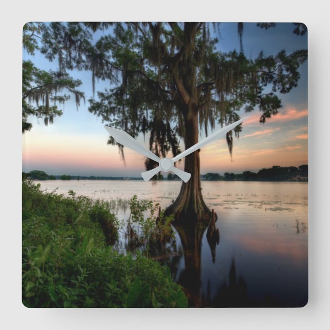Water | Kraft Azalea Park Maitland Florida Square Wall Clock (Front)