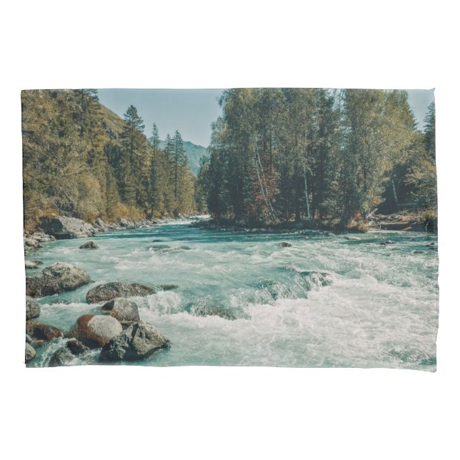Water | Kucherla River, Altai Mountains Pillow Case (Front)