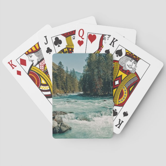 Water | Kucherla River, Altai Mountains Poker Cards (Back)