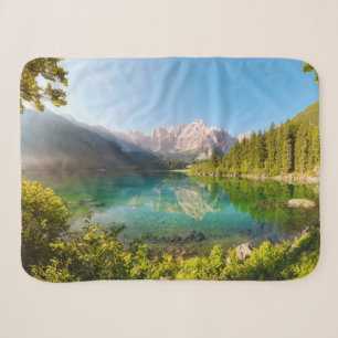 Water Lago di Fusine Mount Gangart Julian Alps Sherpa Blanket