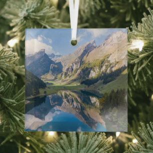 Water Lake Alpsee Switzerland Glass Ornament