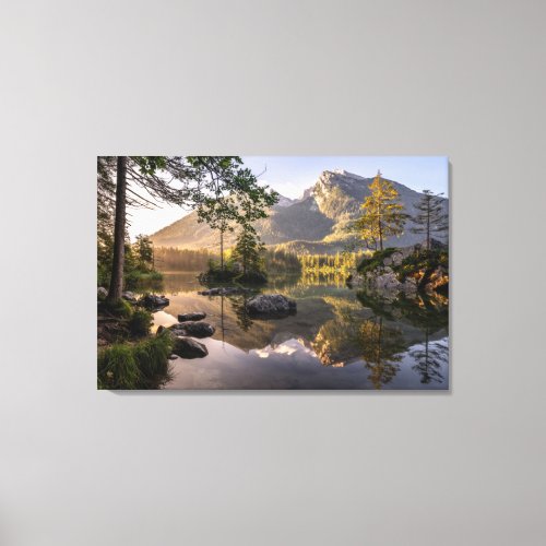 Water  Lake Hintersee Berchtesgaden Germany Canvas Print