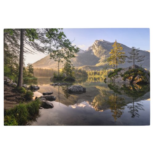 Water  Lake Hintersee Berchtesgaden Germany Metal Print