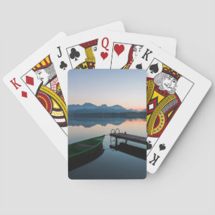 Water Lake Hopfen Bavarian Alps Germany Poker Cards